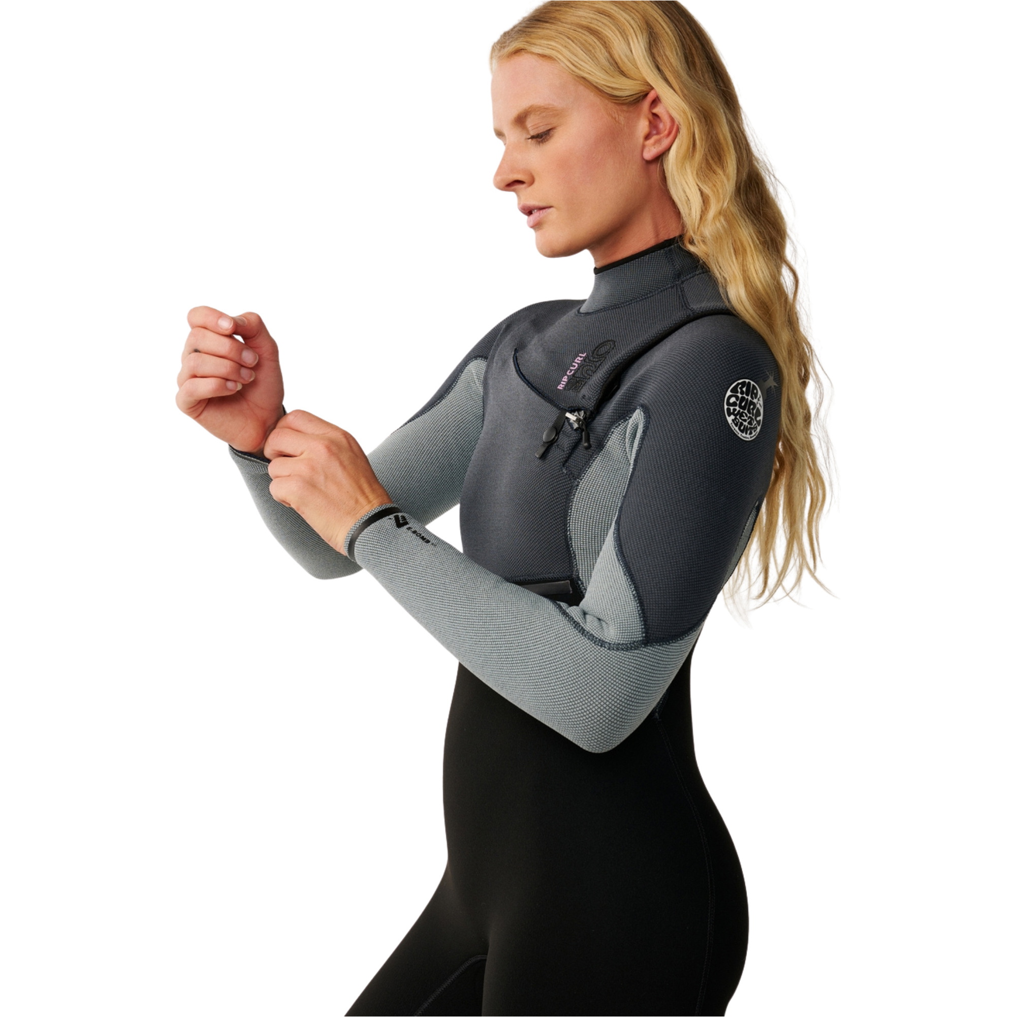 2026 Rip Curl Womens E-Bomb 4/3mm Chest Zip Wetsuit 16NWFS - Grey